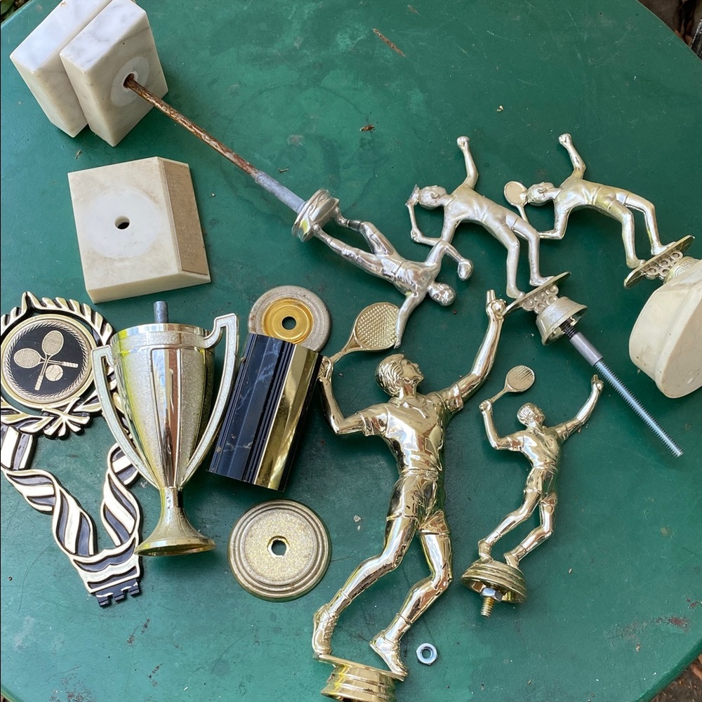 Vintage Tennis Trophy Parts Components 1990's